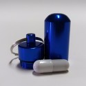 Chaveiro porta comprimidos - Azul Metalizado